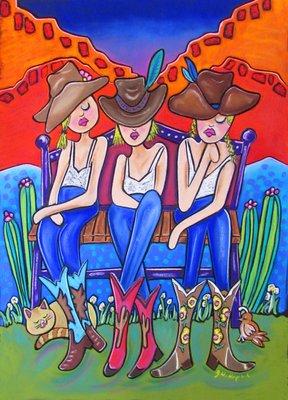 Jenny Willigrod
Pastel Original
Cowgirls Long Day After The Roundup