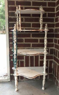 White distressed table