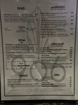 Food menu