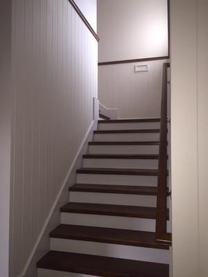 Another photo of a recent set of stairs we built on Wing's Neck with Peter Coffin Builders...