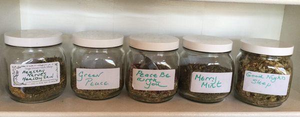 Large selection of herbs and teas. Many are our own creations!