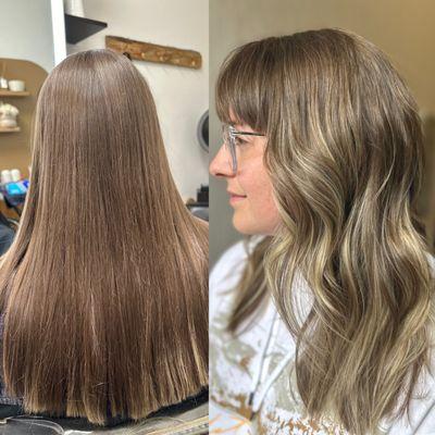 Ashy balayage with modern shag haircut