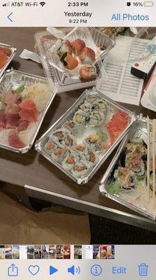 JE16 Triple Sashimi JE 5 Spicy Roll Combo E W23 Twister Roll