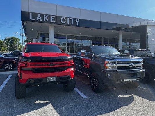 Old and new truck