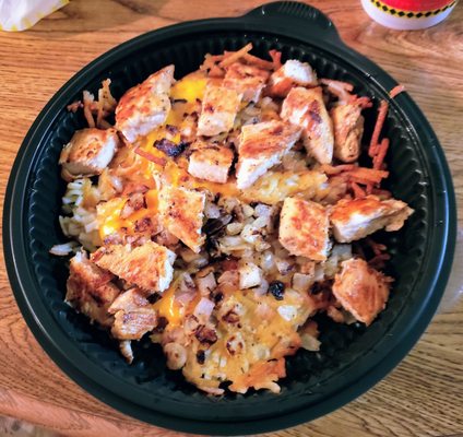 Chicken Melt Hashbrown Bowl from Waffle House Huber Heights