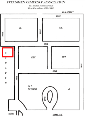 The red square is the area to search for the grave of Robert L. Drake, Radio design engineer.  It's in the 4th row from the top drive