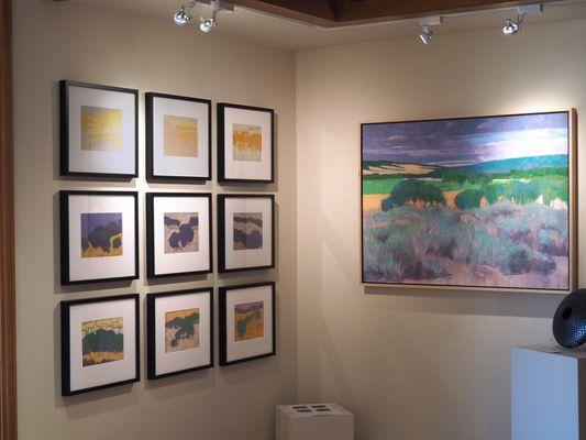 Abstract landscape pastels and western landscape oil painting by Andy Taylor.  On view at Ann Korologos Gallery August 20 - September 19, 20