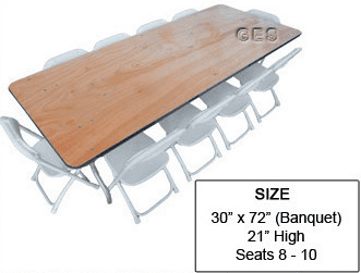 6 Ft. Children's Tables and Chairs Available