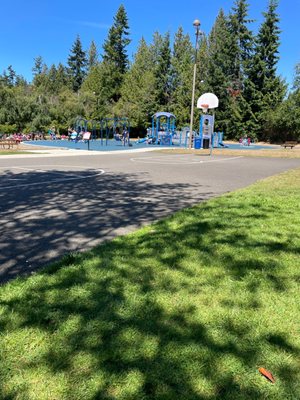 New playground with rubber mats