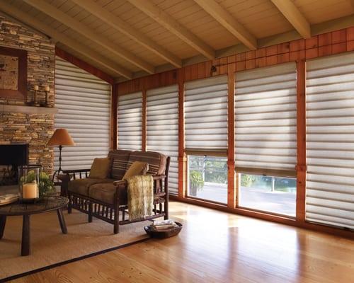 You control light and privacy with our beautiful custom window coverings.