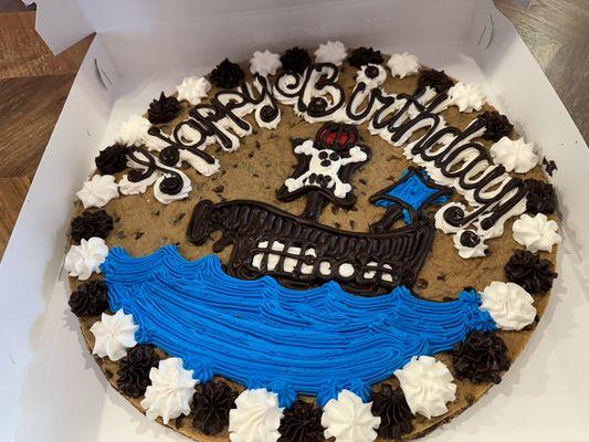 Pirate birthday cookie cake