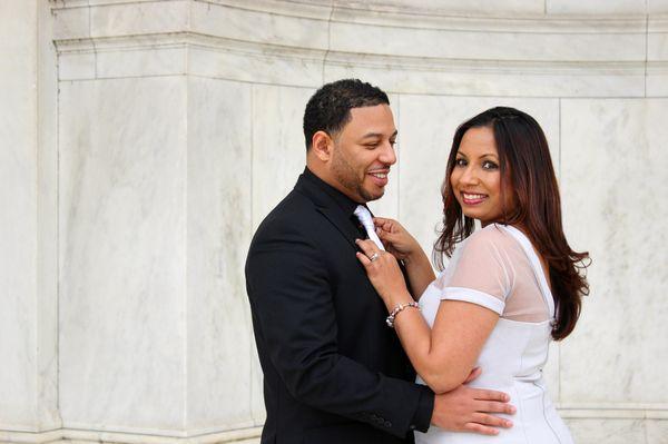 Engaged Couple- Tidal Basin Washington, DC