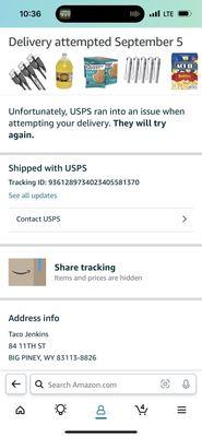 It states there was a delivery attempt which is a complete Lie!!!