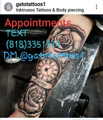 Any questions, appointments Text (818) 335 1374 or DM , IG @gatotattoos1