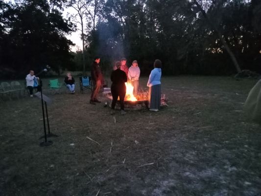 Weather permitting our church has a New Years Eve service outside around the bonfire