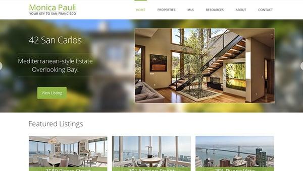 Real Estate Property Listing Website Design for Monica Pauli