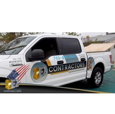 Find our 2EZ Contractors truck rolling around the streets of Vegas!