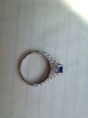 Another view of my Fiancé's new ring!