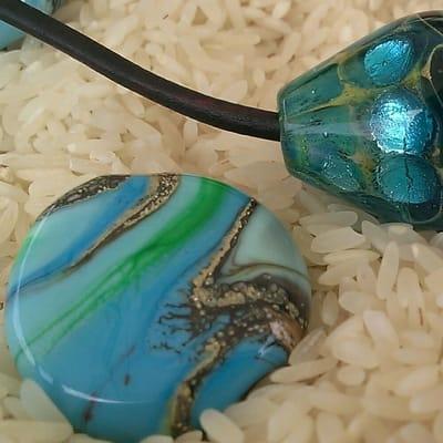 Handmade glass beads by owner Steven Mardell