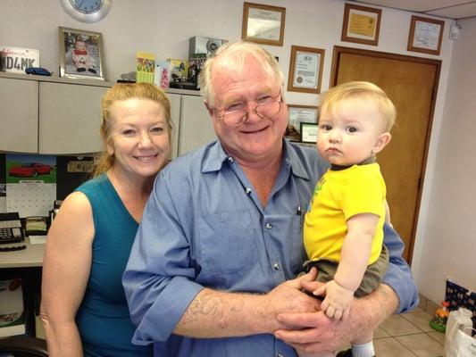 Michael, his wife and grandson!