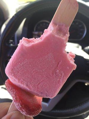 My half eaten strawberry popsicle