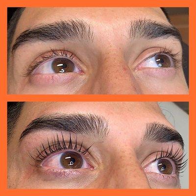 WTC LVL Lash Lift before and after.   Amazing!