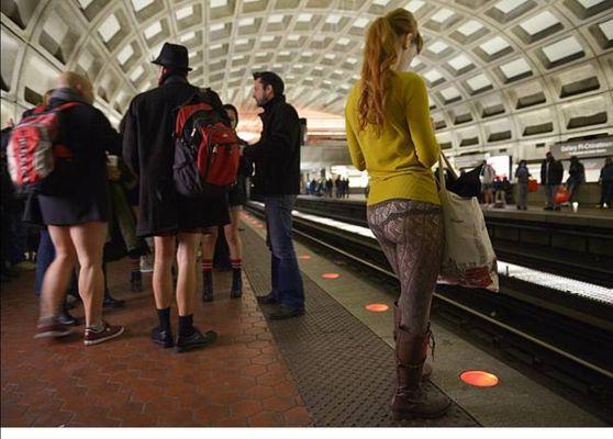 One of the times I witnessed No Pants Day on the Redline Metro.(This is not my  photo, but explains my memories on the Redline)