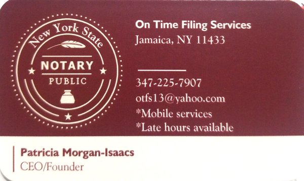 Notary Services  by appointment only