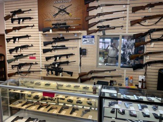 STORE INTERIOR- RIFLES, SHOTGUNS AND HANDGUNS