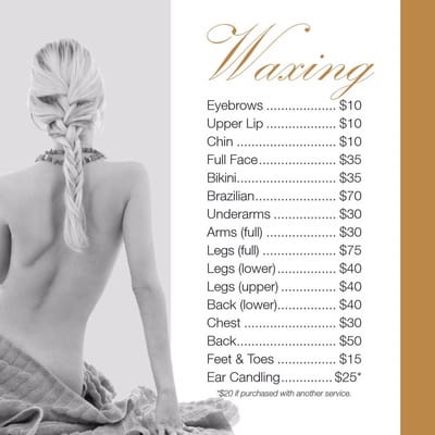 Hair Removal Price List