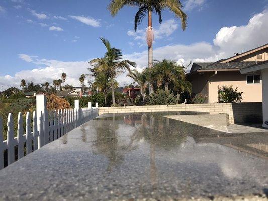 Concrete Polish on Outdoor Barbecue Countertop