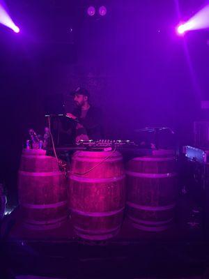 This DJ was really amazing! Loved the lighting and the setup in wine barrels is genius and so Napa!