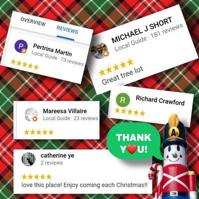 5 Star Reviews for A's Toy Soldier Christmas Trees