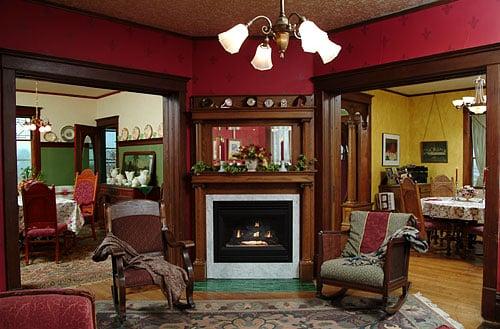 Fireplace in the main floor common area.