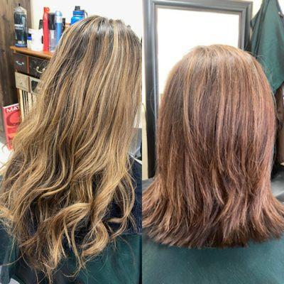 Before and after of my do!!