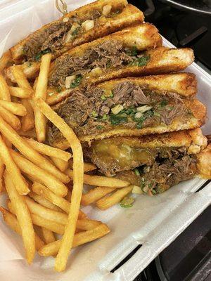 Birria Grilled Cheese & Fries