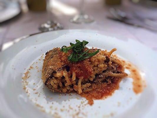 Peppered Moon
 Timballo di Melanzane (eggplant pasta "pie")