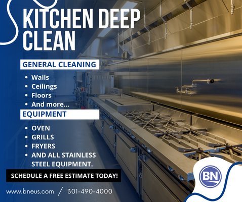 A clean commercial kitchen is just one click away!