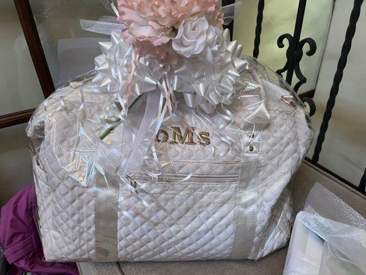 Embroidered Bridal Duffel