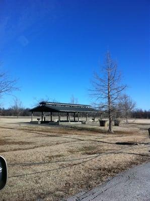 Picnic shelter past polo ground