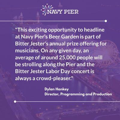 Testimonial from Navy Pier about the Bitter Jester Music Fest!