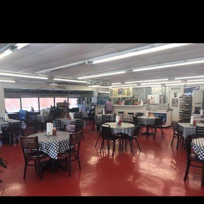 Dining area and Wilsons Curb market in snack bar best cheeseburgers in South Carolina!!!!!