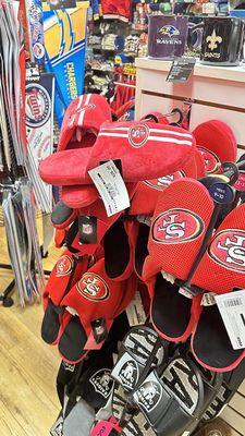 49ers slippers red