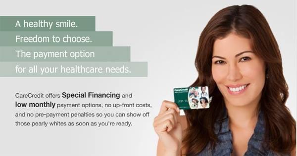 Did you know we accept Care Credit? Convenient, no-interest monthly payment plans available!