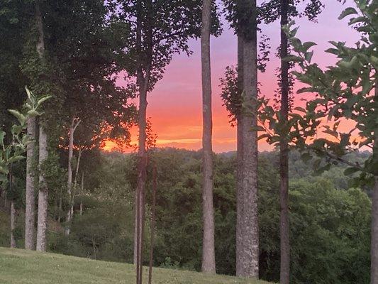 Sunsets are gorgeous from the deck