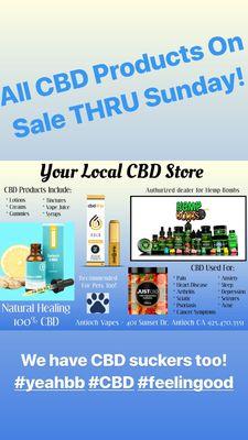 CBD sold at Antioch Vapes - 100% Natural Healing!