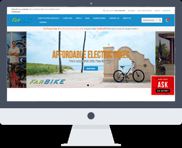 Farbike is an Ecommerce website sells electric bicycle in FL area.