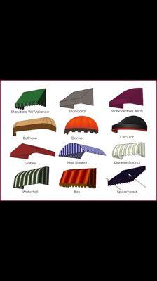 Awning styles