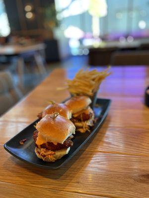 Fried chicken sliders