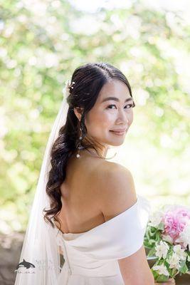 Shawna's hair and soft glam make-up work on my wedding day